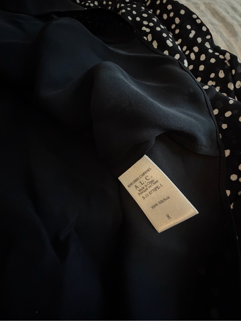 ALC Polka Dot Black & White Halter Dress - Picture 6 of 8